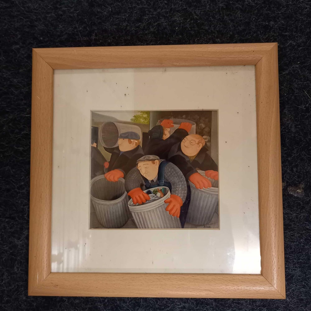 3D PICTURE OF SNOW WHITE & THE SEVEN DWARFS & A F/G PRINT OF DUSTMAN BY BERYL COOK - Image 2 of 2