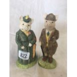 PAIR OF BESWICK LADY & GENTLEMAN PIGS