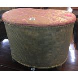 LOOM STYLE & UPHOLSTERED KIDNEY SHAPED DRESSING TABLE STOOL