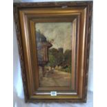 PAIR OF 19THC OIL PAINTINGS OF STREET SCENES, INDISTINCTLY SIGNED WILLIAMS