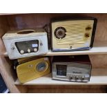 VINTAGE BUSH RADIO, VINTAGE HMV RADIO, VINTAGE EKCO RADIO & EVER READY SKY QUEEN MAINS RADIO - ALL