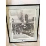 VIEW OF AN 0-6-2 TANK ENGINE AT ULVERSTON STATION, SIGNED IN PENCIL JOHN S GIBB