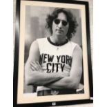 FRAMED PICTURE OF JOHN LENNON