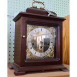 OAK BRASS FACED CHIMING MANTLE CLOCK