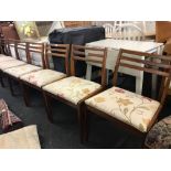 7 RETRO LADDER BACK DINING CHAIRS