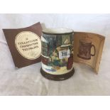 1ST EDITION CHRISTMAS TANKARD & ORIGINAL 1972 WITH CERTIFICATE VINTAGE