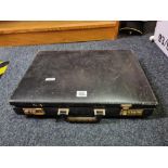 BROKEN BRIEFCASE OF MASONIC REGALIA, BOOKS ETC