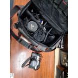 OLYMPUS OM10 SLR CAMERA WITH ADDITIONAL LENSES & CARRYING CASE