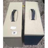 2 METAL FILING BOXES