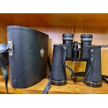 PAIR OF CHINON 10 X 50 EXTRA WIDE ANGLE BINOCULARS WITH CASE