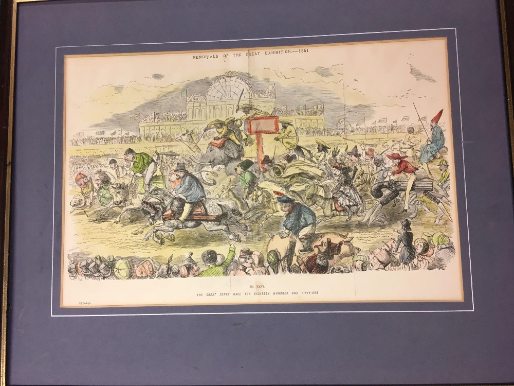 TWO HAND-COLOURED FRAMED 19TH CENTURY PRINTS BY JOHN LEECH 21 ¼'' X 17 ¼'' ONE MISSING GLASS - Image 4 of 5