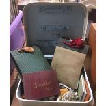 VANITY CASE OF OLD PHOTO'S, SHELLS & THEATRE PROGRAMMES ETC