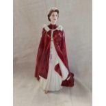 ROYAL WORCESTER FIGURE OF THE QUEEN IN CELEBRATION OF THE QUEEN'S 80TH BIRTHDAY 2006 DRESSED IN THE