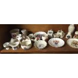 SHELF OF CRESTED WARE