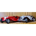 2 BURAGO MODEL CARS, MERCEDES BENZ SSK 1928 & ALPHA ROMEO 2300 SPIDER 1932