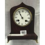 SMALL FRENCH MANTEL CLOCK WITH PENDULUM