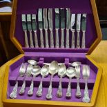 CANTEEN OF PLATED KINGS PATTERN CUTLERY