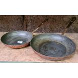 2 COPPER & BRONZE SKILLETS