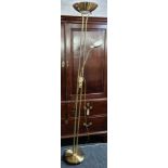 POLISHED BRASS EFFECT FLOOR STANDING UPLIGHTER