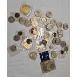 CARTON OF COMMEMORATIVE COINS & OTHERS