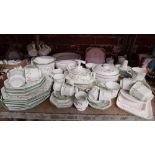 LARGE QTY OF DINNERWARE ETERNAL BOW DESIGN