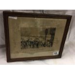 FRANK PATON. PENCIL SIGNED ETCHING ENTITLED ''A MEETING OF THE UNEMPLOYED''