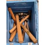 2 CARTONS OF VARIOUS ENGINEERS HAMMERS, CLAW HAMMERS & MALLETS