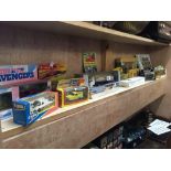 SHELF OF MATCHBOX, DAYS GONE BY, CORGI BOXED MODEL CARS