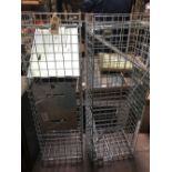 2 GALVANISED HUMANE ANIMAL TRAPS