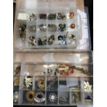 3 PLASTIC CASES WITH COSTUME JEWELLERY