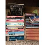 2 CARTONS OF BOOKS, MAINLY ON MILITARY WW II