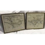 PAIR OF COLOURED NAVAL CHARTS, ONE OF SPITHEAD AND THE OTHER ON THE SOUTH COAST OF ENGLAND, AGES