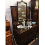 INLAID MAHOGANY DRESSING CHEST