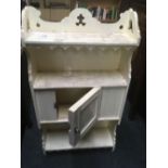 WHITE PAINTED SHELF CUPBOARD