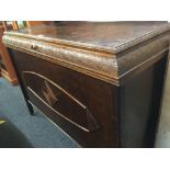 AN OAK BLANKET BOX