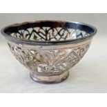 A PIERCED SILVER BON-BON DISH - SHEFFIELD 1998