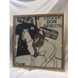COLOUR POSTER BY J & W BEGGARSTAFF FOR A PERFORMANCE OF DON QUIXOTE AT THE LYCEUM, LONDON.