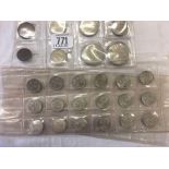 EIGHTEEN UNUSED SIXPENCE'S & 1953/4 COINS