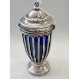 AN URN SHAPED SILVER PEPPER - B'HAM 1925 (BROKEN B.G.L)