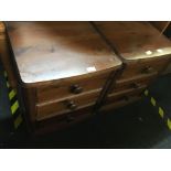 PAIR OF PINE BEDSIDE CHEST OF 3 DRAWERS