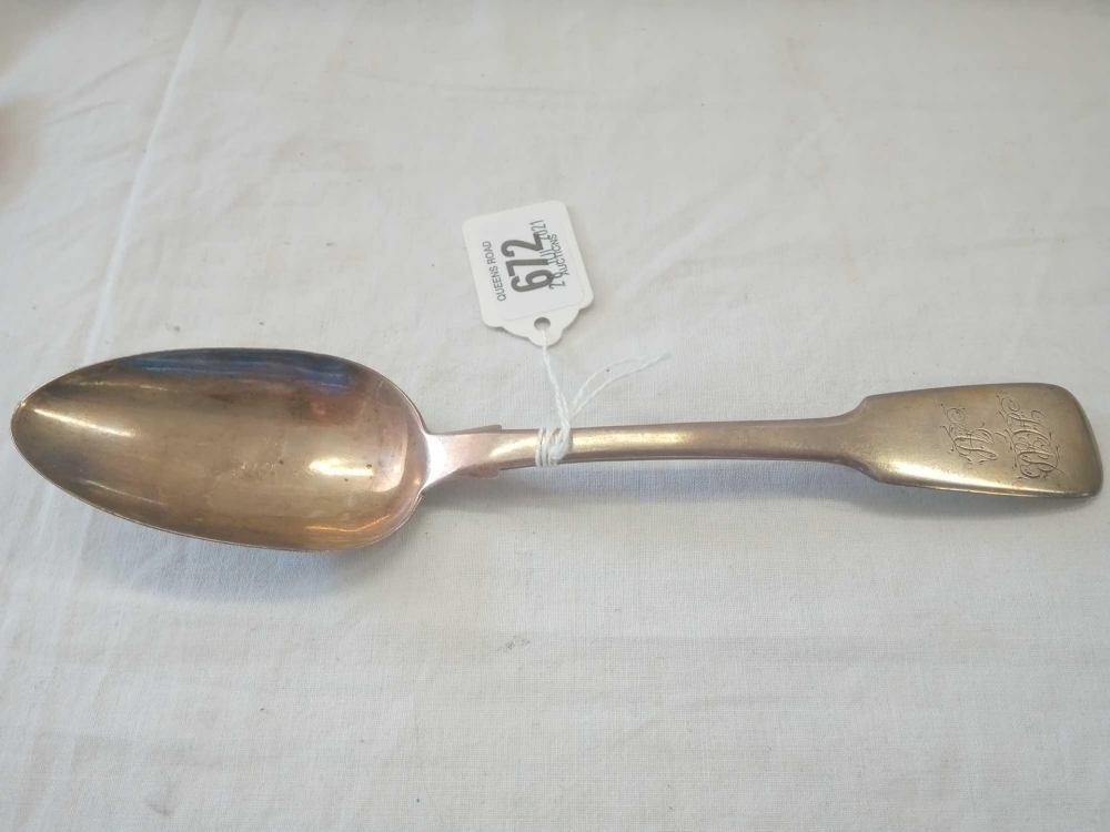 FIDDLE PATTERN EXETER TABLE SPOON BY J.O 1836