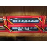 6 BOXES OF HORNBY CARRIAGE ROLLING STOCK & AN LNER CLASS A4 LOCOMOTIVE CALLED GADWALL