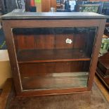 WOODEN GLAZED WALL CABINET