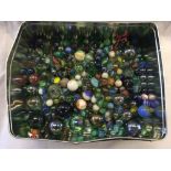 TIN OF VARIOUS MARBLES