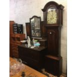 81'' HIGH MAHOGANY GRANDFATHER CLOCK WITH BRIXHAM FACE DIAL