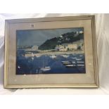 TONY SPEER. A VIEW OF TORQUAY AND THE HARBOUR FROM THE BAY. SIGNED, WATERCOLOUR