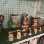 SHELF OF TOBY JUGS