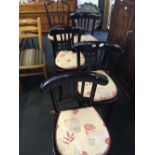 4 MATCHING BENTWOOD CHAIRS & 1 OTHER