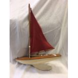 SMALL MODEL OF A SAILING YACHT 'MARIE ONE'