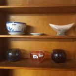 3 GLASS BOWLS ETC